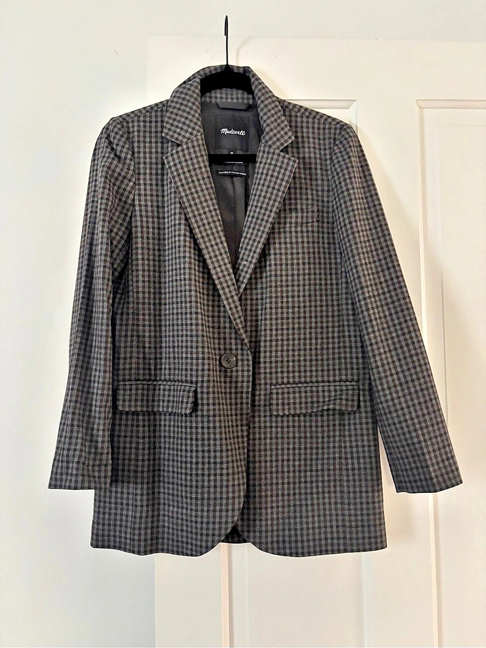 Madewell Larsen Blazer in Grammar Micro Check